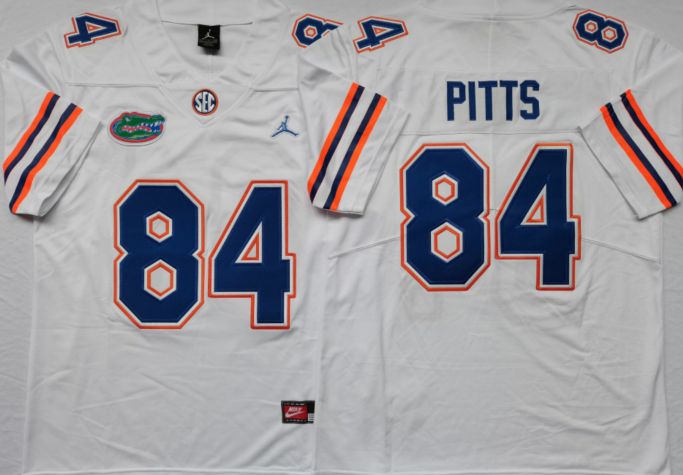 Men's Florida Gators Kyle Pitts #84 White Jersey